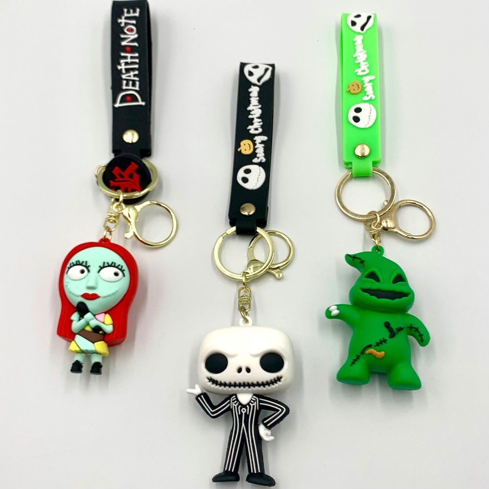 The Nightmare Before Christmas bundle 3D scary Jack Sally & Oogie keychains boo